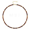 Bohemian 5mm Natural Tiger Eye Round Beaded Necklaces for Women MF9684-2-1