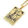304 Stainless Steel Tarot Pendant Necklaces NJEW-A026-01G-10-2