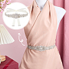1Pc Crystal Rhinestone Flower Polyester Belts for Wedding Dress AJEW-FG0005-77S-4
