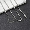 2.5MM Brass Ball Chain Necklaces NJEW-K312-01P-1
