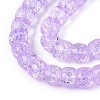 Crackle Transparent Glass Beads Strands GLAA-N069-03A-07-3