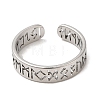 Non-Tarnish 304 Stainless Steel Open Cuff Rings RJEW-K245-57P-1