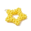 Glass Seed Beaded Star Pendants PALLOY-MZ01116-3
