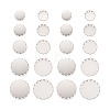 Craftdady 150Pcs 5 Styles 316 Surgical Stainless Steel Lace Edge Bezel Cups STAS-CD0001-09-10