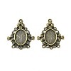 Tibetan Style Alloy Pendant Cabochon Settings TIBE-Q073-71AB-3