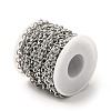 304 Stainless Steel Textured Cable Chains STAS-B040-02P-4
