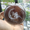 Inner Carving Glass Crystal Ball Diaplay Decoration PW-WGF6175-28-1