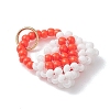 Glass Seed Beaded Handbag Pendants PALLOY-MZ01217-01-3