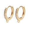 Rack Plating Brass Clear Cubic Zirconia Earring Findings KK-S405-04G-1