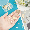 36pcs 9 styles Brass Connector Charms and Pendants Sets KK-AR0003-15-3