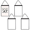 Erasable PVC Hanging Price Tags with Rope CDIS-WH0021-069D-01-1