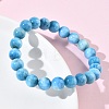 Natural Apatite Round Beads Stretch Bracelets for Women BJEW-Z158-03J-03-3