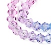 Gradient Color Baking Painted Glass Bead Strands DGLA-A039-T2mm-A06-2