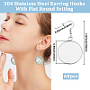 60Pcs 304 Stainless Steel Earring Hooks STAS-BBC0009-93D-2