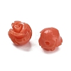 Synthetic Coral Carved Beads CORA-H003-01B-25-2