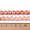 Anti-Tarnish Electroplate Glass Beads Strands GLAA-N064-10mm-10-4