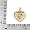 Brass Micro Pave Clear Cubic Zirconia Pendants ZIRC-M001-14G-3