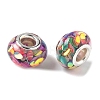Transparent Resin Rondelle European Beads RESI-S023-33-2