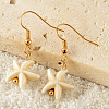 Alloy Natural Shell Dangle Earrings FS-WG3D07F-01-1