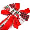 Christmas Linen Big Bowknot Pendant Decorations AJEW-S088-03B-1