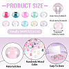 500Pcs Inside Colours Transparent Glass Seed Beads SEED-TA0001-75-4