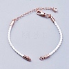 Braided Cotton Cord Bracelet Making MAK-I006-RG-2