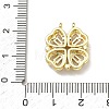Saint Patrick's Day Brass Micro Pave Clear Cubic Zirconia Deployable Pendants KK-A293-27B-G-2