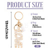 Alloy & Resin Tassel Keychainss AJEW-TADJ0001-20G-03-3