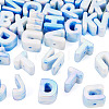 40Pcs Rainbow Iridescent Opaque Acrylic Beads OACR-TA0001-77-2