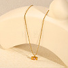 304 Stainless Steel Pave Pink Cubic Zirconia Love Heart Envelope Pendant Necklaces for Women WG2AA88-02-1