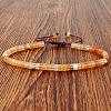 Natural Red Aventurine Heishi Beads Adjustable Braided Bracelets for Men Women BX7041-16-1