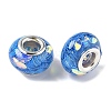 Transparent Resin Rondelle European Beads RESI-S023-28-2