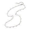 304 Stainless Steel Star Link Chain Necklaces for Women NJEW-JN05652-5