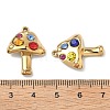 304 Stainless Steel Rhinestone Pendants STAS-L308-01G-3