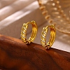 Brass Micro Pave Clear Cubic Zirconia Hoop Earrings for Women EJEW-T058-01B-G-1