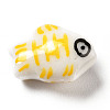 Handmade Printed Porcelain Beads PORC-F005-03B-2