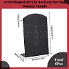 Arch Shaped Acrylic 48-Hole Earring Display Stands EDIS-WH0016-058A-2