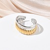 304 Stainless Steel Cuff Open Rings RJEW-Z121-02GP-10-2