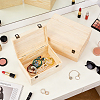 2Pcs 2 Sizes Wooden Packaging Boxes with Hinged Lid CON-WH0086-247-4