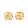Brass Micro Pave Clear Cubic Zirconia Beads KK-C142-12A-G-1