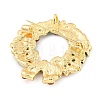 Christmas Theme Golden Zinc Alloy with Rhinestone Brooches JEWB-B018-01G-02-2