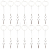 30Pcs 304 Stainless Steel Keychains KEYC-BBC0001-23-7