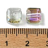 100Pcs Transparent Electroplate Glass Beads GLAA-K064-08A-HR02-3