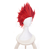 Short Red Anime Cosplay Wavy Wigs OHAR-I015-07-4