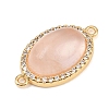 Natural Rose Quartz Oval Links KK-L275-37G-2