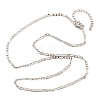 Brass Figaro Chains Necklaces for Women NJEW-D302-29P-4