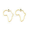 Africa Map 201 Stainless Steel Connector Charms STAS-T063-168G-2