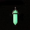 Bullet Pointed Synthetic Luminous Stone Pendants LUMI-PW0001-055-C-4