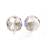 Electroplate Transparent Round Glass Beads GL-CBA6A73-FP03-2