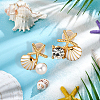 4 Pairs 2 Styles Rhinestone & Plastic Pearl Asymmetrical Earrings EJEW-GO0002-06-4